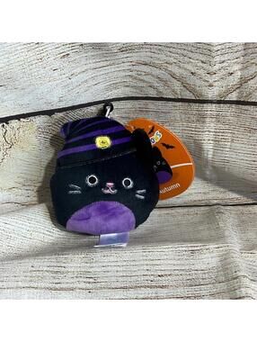 Squishmallows Autumn the Black Cat in Witch Hat 2022 Clip 3.5"